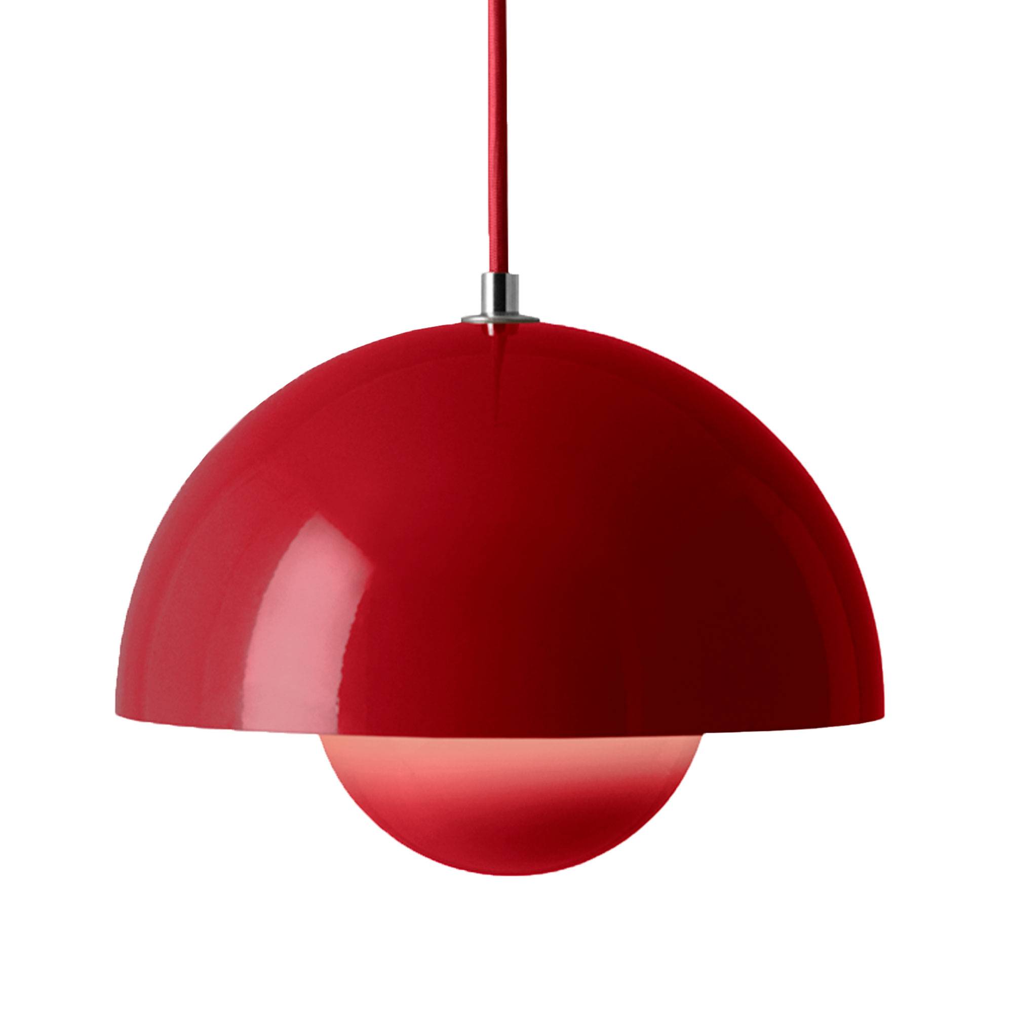 Flowerpot VP1 Pendel, Ø23 cm, af Verner Panton Vermilion Red.