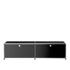 USM - USM Haller 3 TV-bänk Graphite Black - TV-bänkar - Fritz Haller,Paul Schärer - Svart - Metall