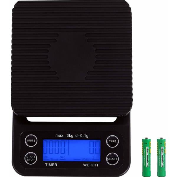 Digital köksvåg / kaffevåg 3 kg/0.1 g precision Black