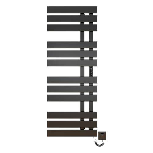 TINS Elektrischer Handtuchhalter Badheizkörper Elektrisch WiFi Schwarz 500×1300mm 450W für Alexa und Google Home and APP Handtuchtrockner Elektrisch Badheizkörper Handtuchhalter -WiFi Black Right