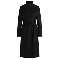 Belted coat in virgin wool and cashmere
