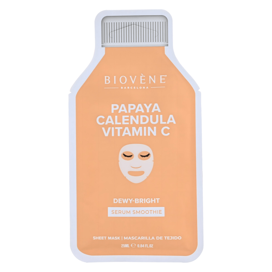 Biovène Papaya Vitamin C Dewy-Bright Smoothie Serum Sheet Mask 1pcs