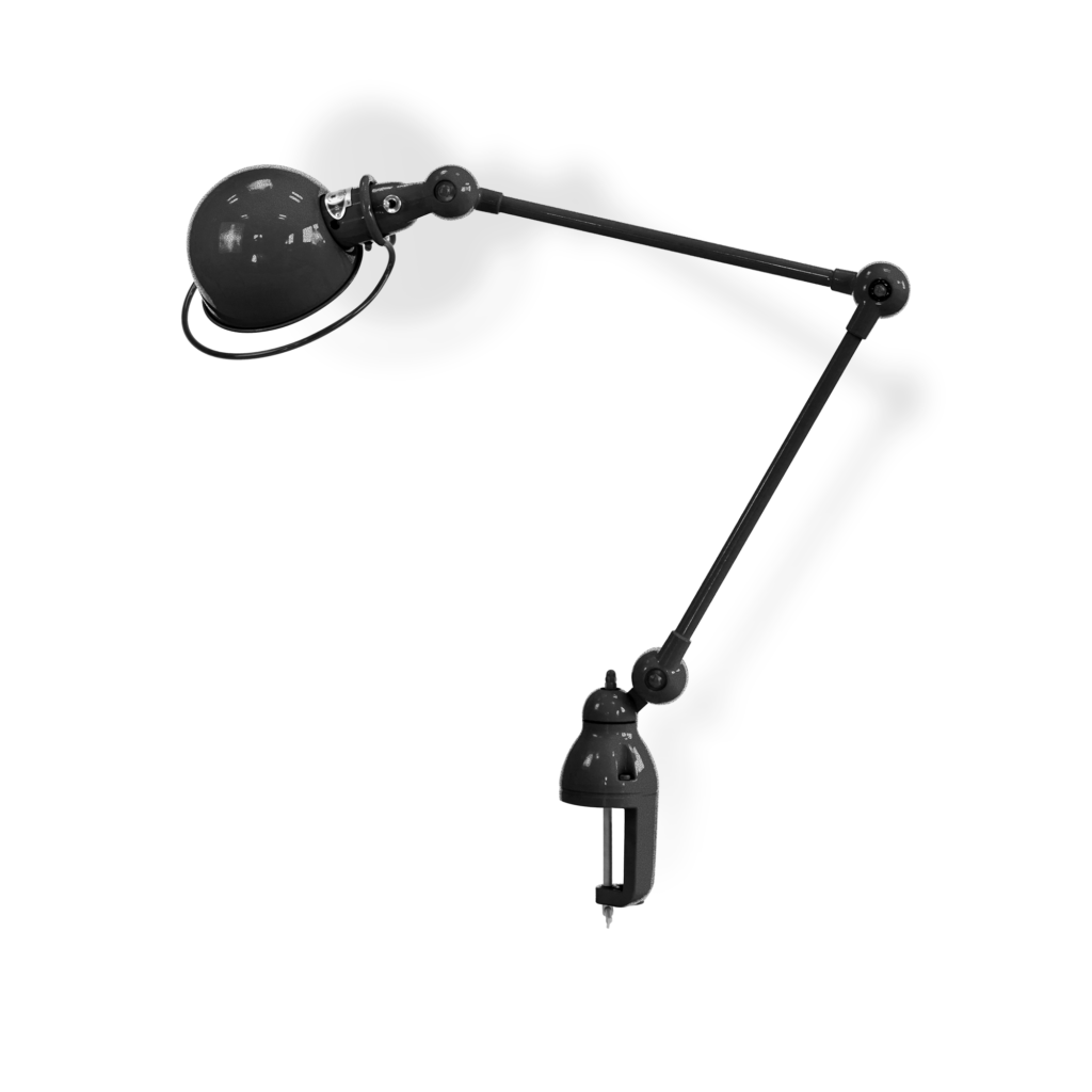 Loft D4040I bordlampe (m/klemme) fra Jieldé - Black hammered / Blank