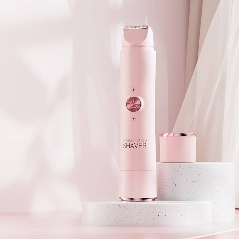 TEMU 1pc Double-headed Electric Hair Removal Device For Women, Rechargeable And Painless, Designed For Body, Intimate Areas, And Bikini Trimming.