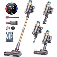 Akku Staubsauger 45000Pa/550W/60Mins, Staubsauger Kabellos Selbststehender und Selbstladender, 4-in-1 Kabelloser Staubsauger mit Automatikmodus & Anti-Verhedderung für Tierhaare, Teppich, Hartboden