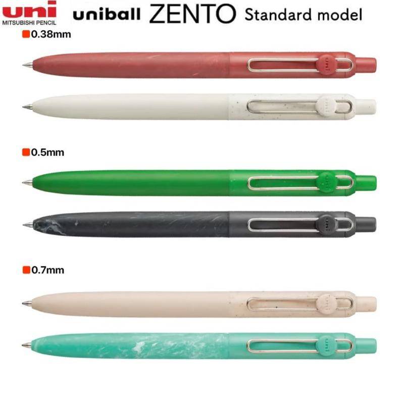 Uniball ZENTO Begränsade Gelpennor, Marmorerat Mönster Klickmekanism 0,3/0,5/0,7 mm Låg Tyngdpunkt För Anteckningar, Planering, Dagböcker