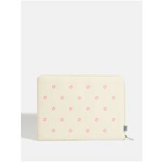 Skinnydip Skinnydip Ecru Cord Daisy Cute Flower Embroidered 13/14 Laptop Case