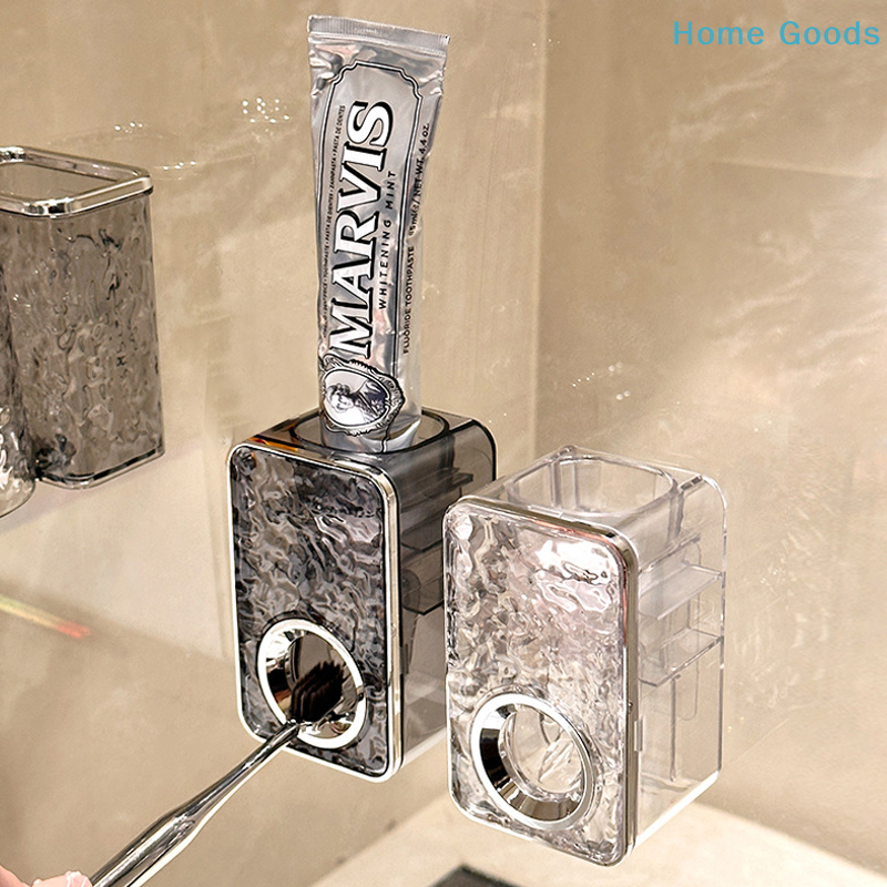 Wall-Mounted Automatic Toothpaste Squeezer Waterproof Lazy Toothpaste Dispenser Dustproof Toothpaste Holder Bathroom Accessories