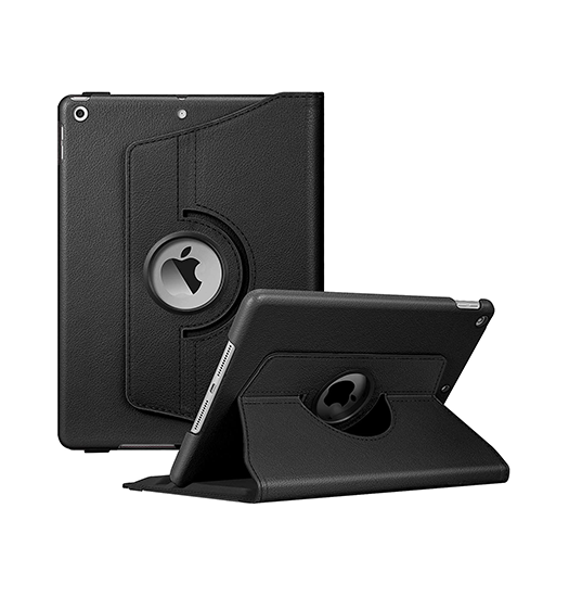 iPad Air 2 9.7" (2014) - Retro Diary™ Vintage 360° Onefold Læder Cover - Sort