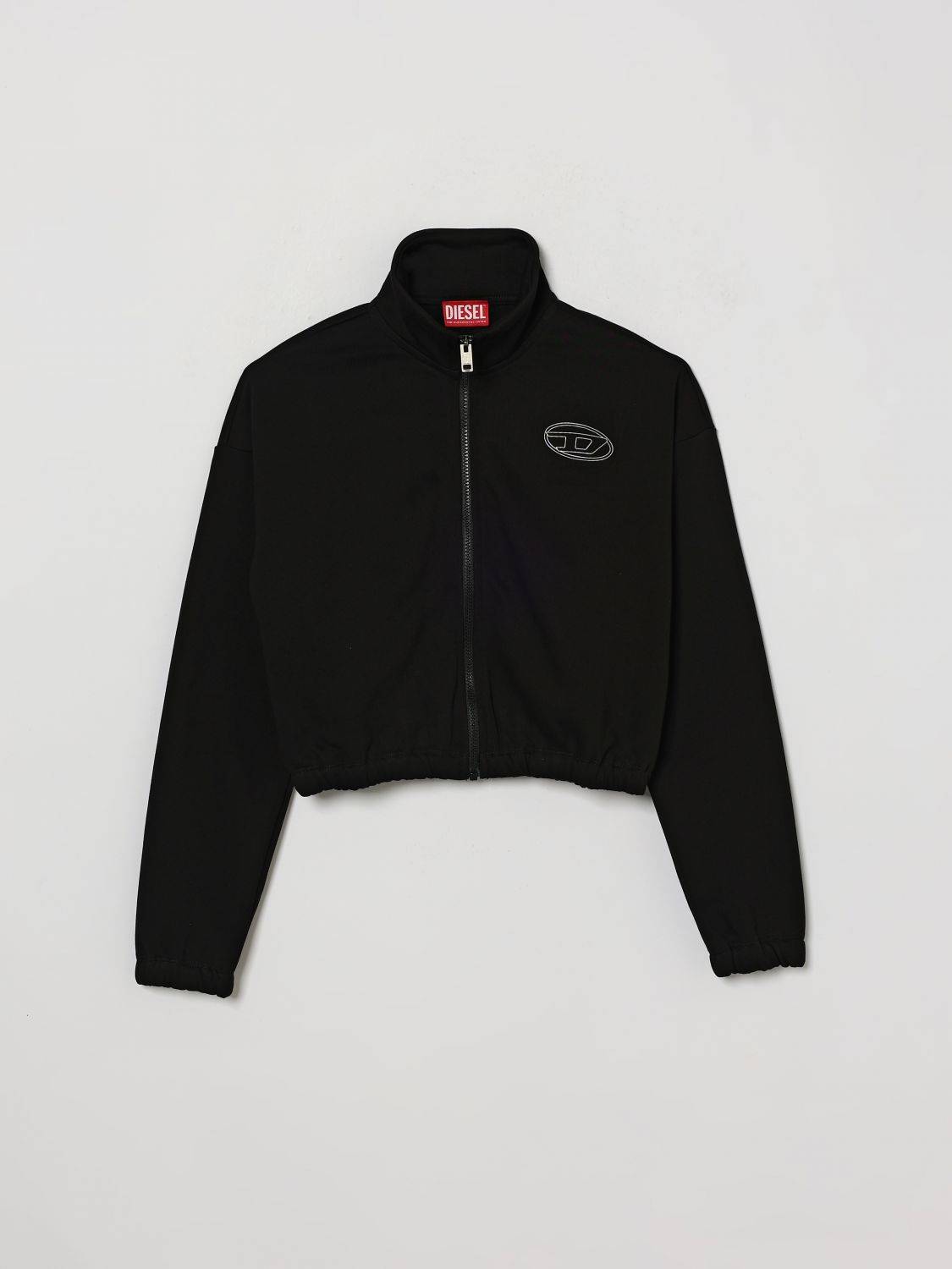 DIESEL Baumwoll-Sweatshirt mit Reißverschluss für Jungen mit hohem Kragen und Oval D-Logo - 16