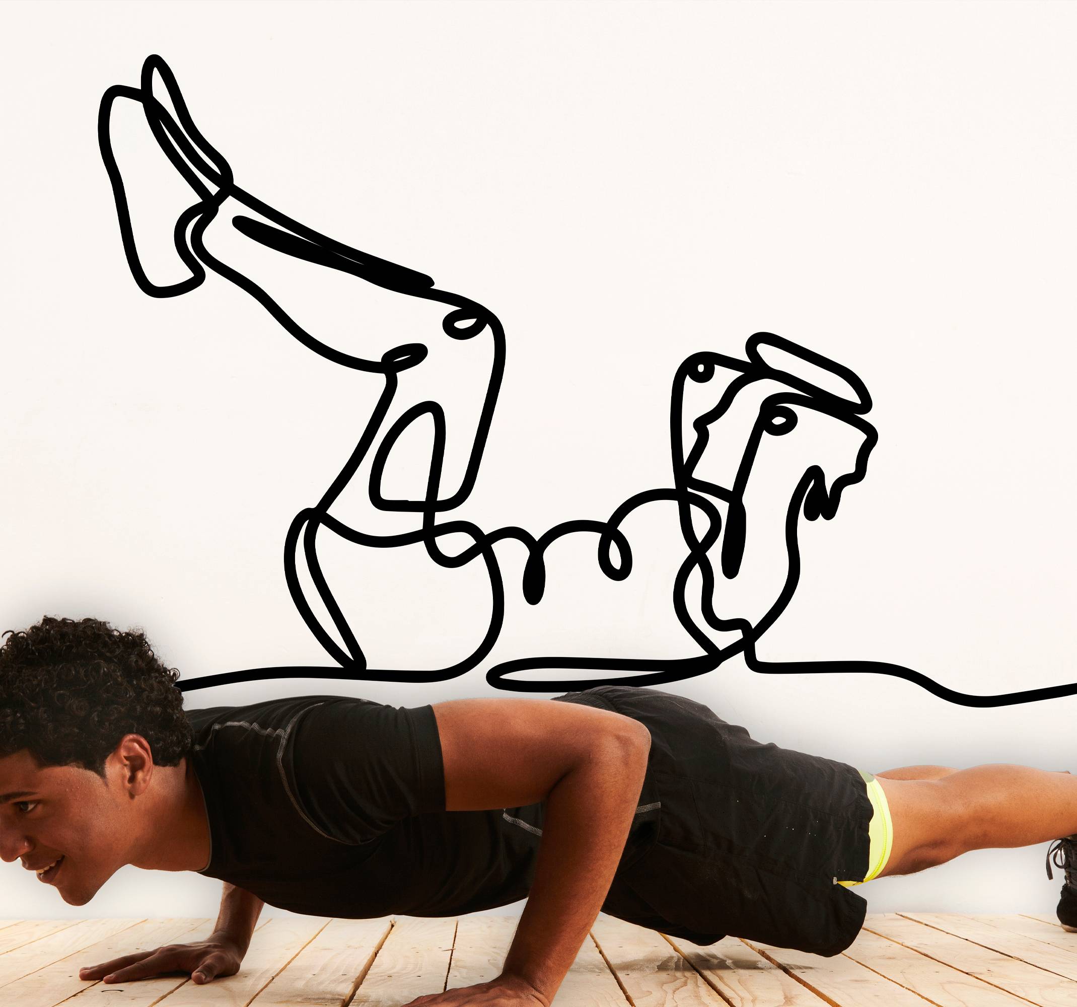 Crunches silhuett väggdekor