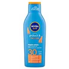 NIVEA SUN Latte Solar Protect & Bronze FP 30 200 ml, solkräm 30 för en gyllene solbränna, intensiv och jämn, solskydd 30 med melaninaktivator