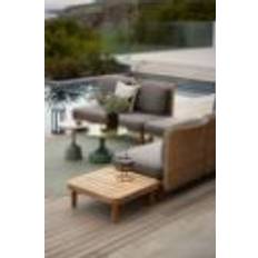 Cane-line Outdoor Glaze Sofabord Lille Ø: 45 cm - Lava Grey/Green