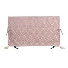 KANLVU Dekorativt Tv-Skärmskydd Universal Dammtät Halksäkert Tv-Fodral Display Skyddsöverdrag, 28-80 Tums Tv-Apparater Tv Dammskydd(Pink,37-39 inches)