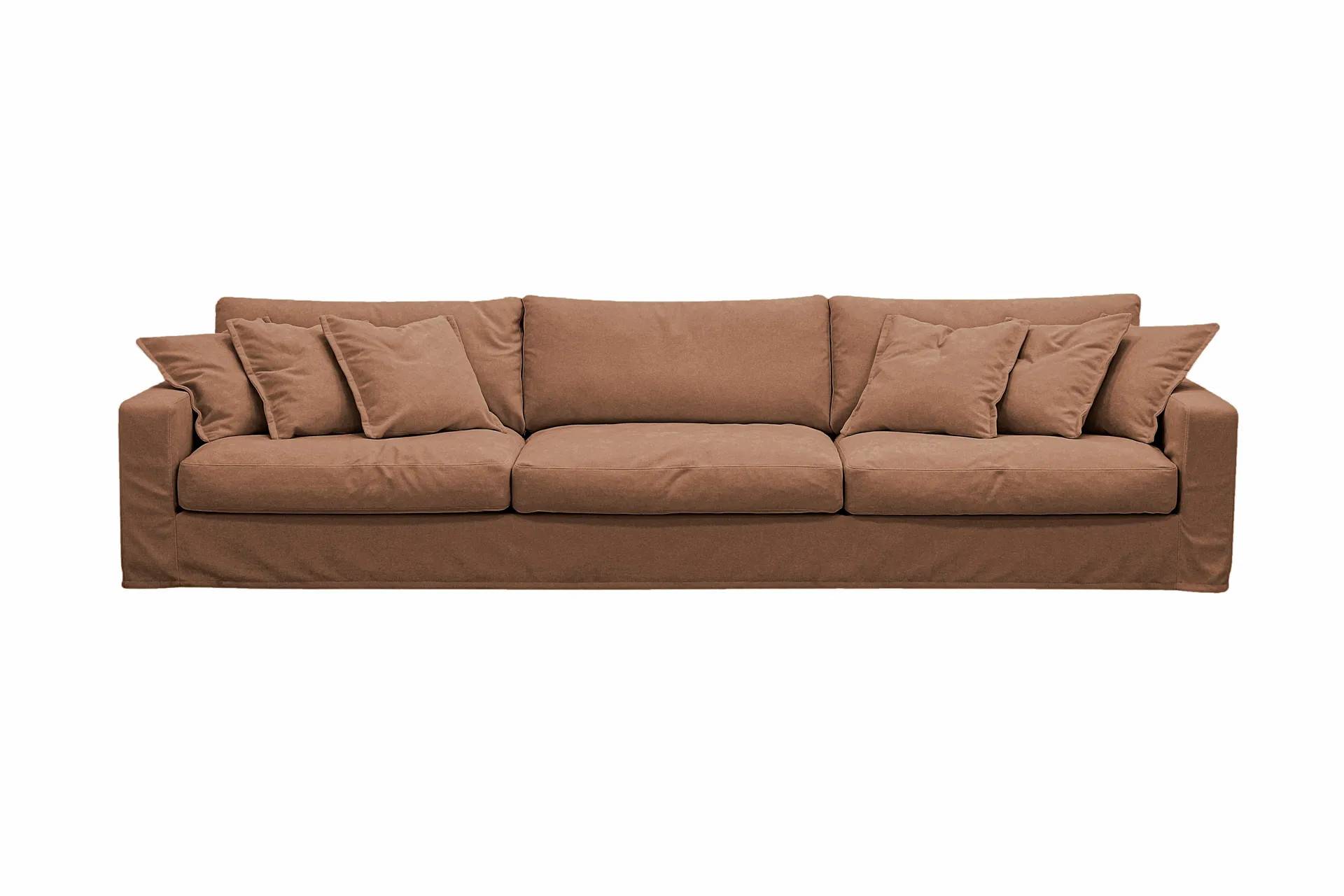 Scandinavian Choice Valencia Extra Djup 5-sits Soffa med avtagbar och tvättbar klädsel Rostbrun