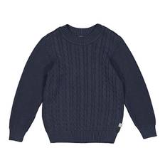 Müsli Tröja - Stickad - Kabel - Natt Blue - Müsli - 4 år (104) - Tröja