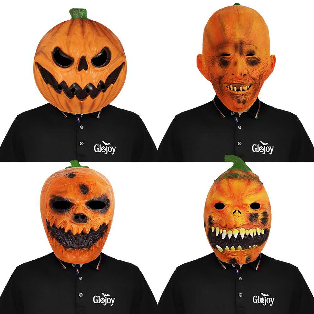 Pumpkin headgear, movie and TV ghost face mask, Halloween costume, live streaming prop, masquerade party prop, prank prop cm