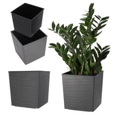 KADAX Flowerpot Planter Cover With Insert Gray 40cm 19 cm