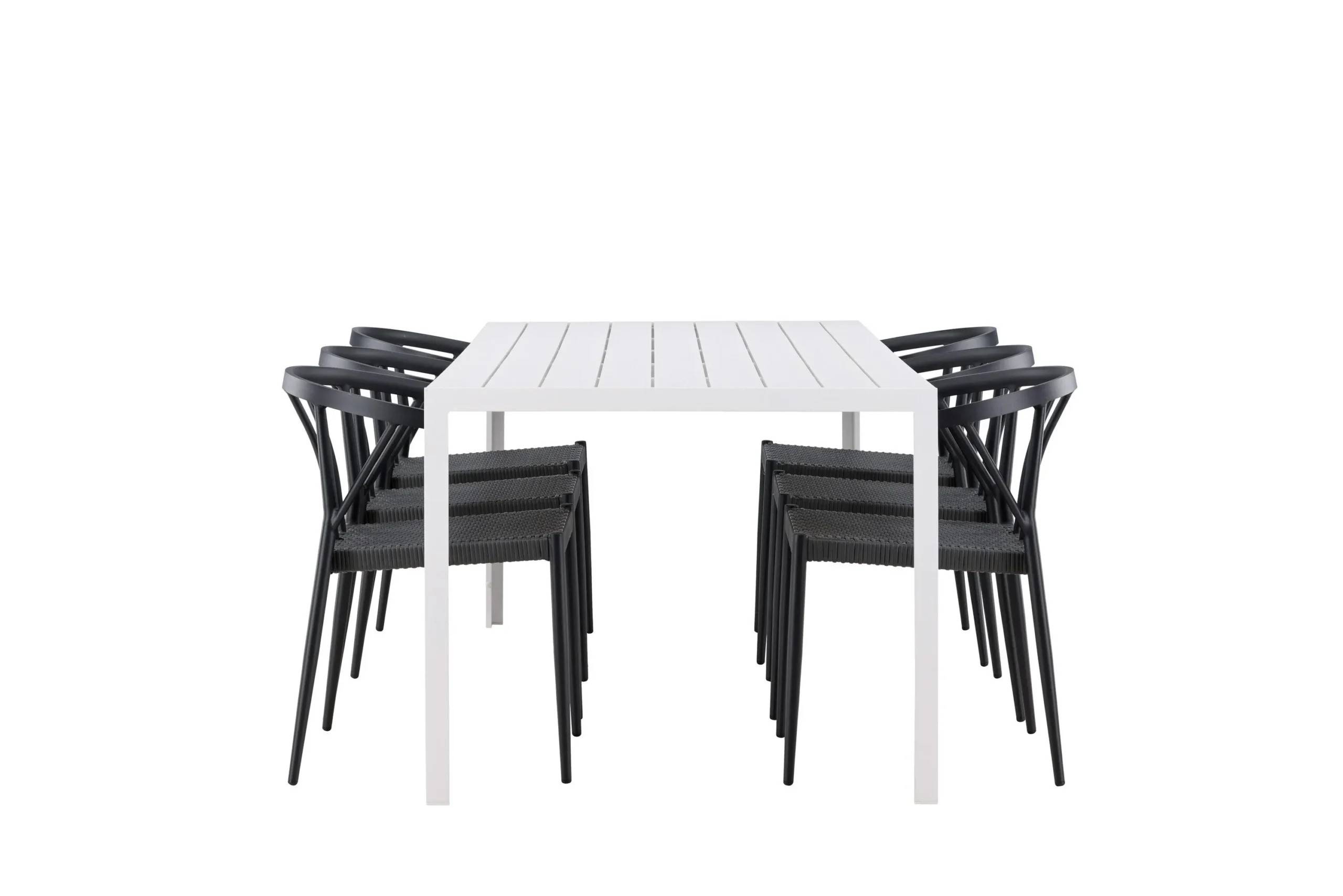 Break & Stina - 90×205 cm med 6 stolar - Matgrupper utomhus