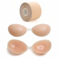 A18 Invisible Chest Lifting Band 1+1 Enkel Anti-Blinkande BH - Aprikos (A,B,C,D)