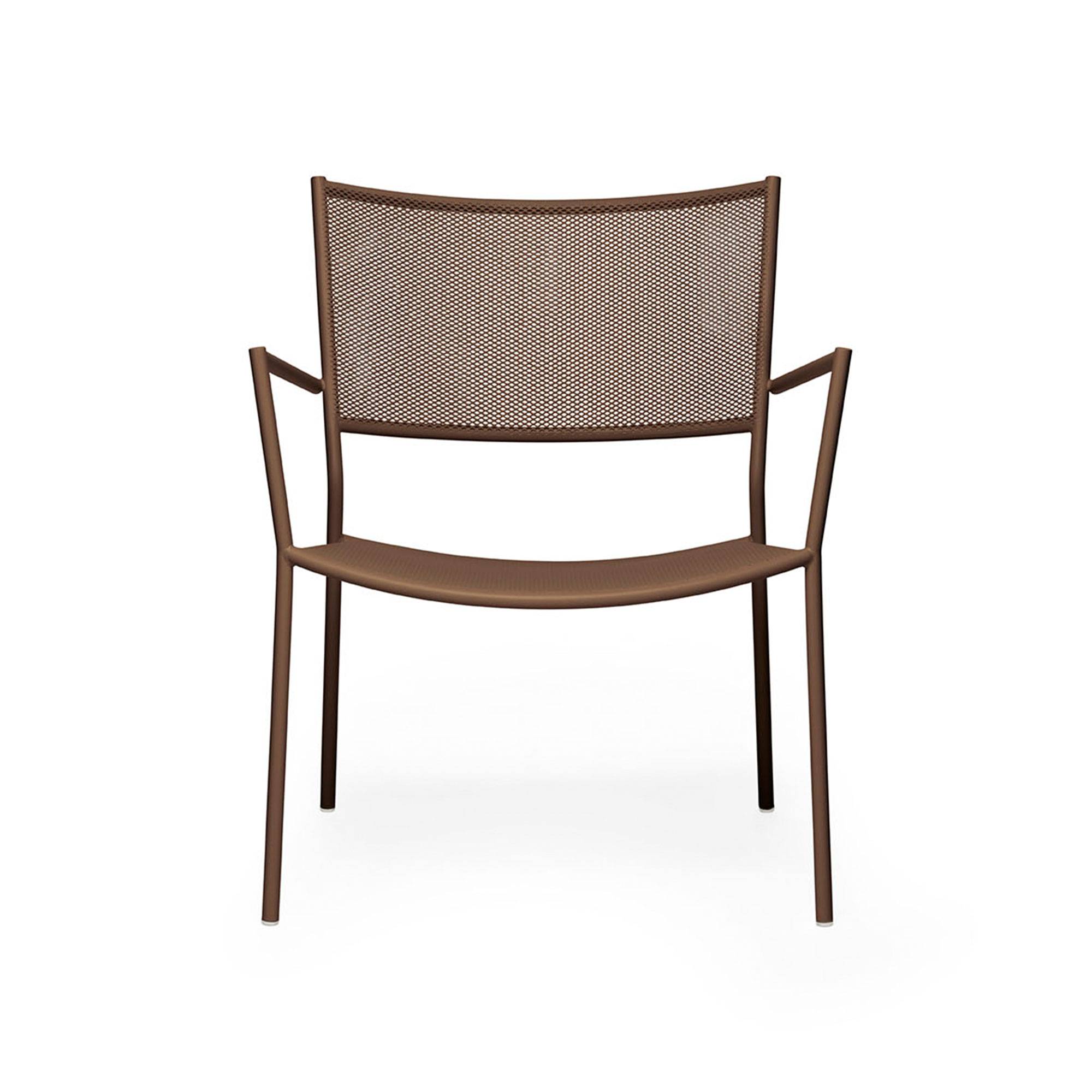 Massproductions - Jig Mesh Easy Chair, Wine Red - Utomhusfåtöljer - Chris Martin - Röd - Metall
