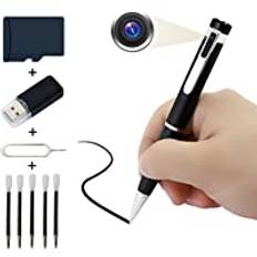 Spionkamerapenna 1080P, dold kamera, 32 GB mini-säkerhetskamera med rörelsedetektion, röst- och bildverkställande, multifunktion, bärbar övervakningskamera för möten, föreläsningar, affärer