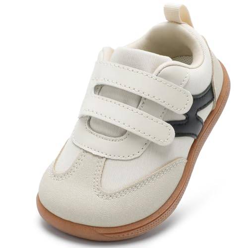 STQ KIDS Breite Lauflernschuhe Baby Jungen Barfussschuhe Beige 21 EU Weit