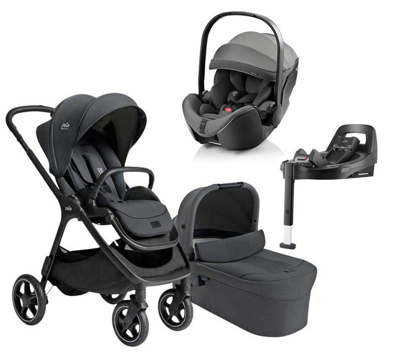 Joie Finiti duovagn + Britax Römer Baby-Safe Pro babyskydd + isofixbas