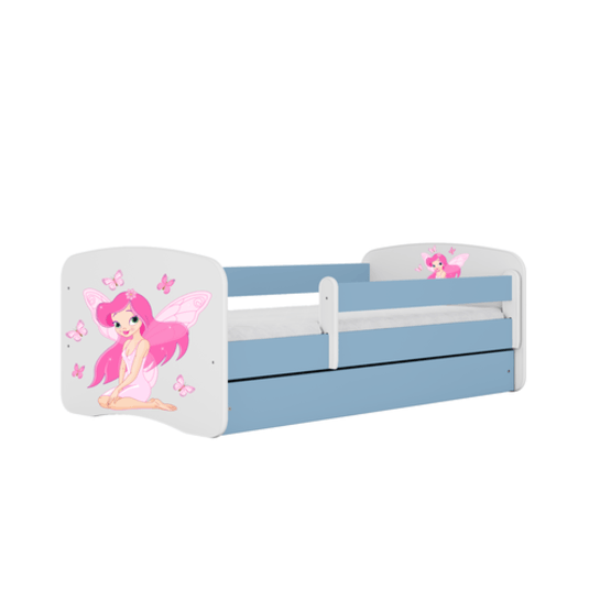 Kocot Kids Barnsäng - Babydreams Blå - Fairy With Butterflies Med Madrass 180x80 Cm