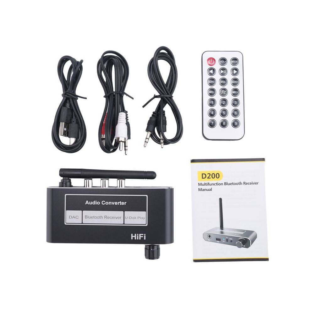 HIFI 5.2 Audio Receiver DAC Coaxial Digital to Analog Converter 3.5mm AUX RCA Stereo Wireless Adapter