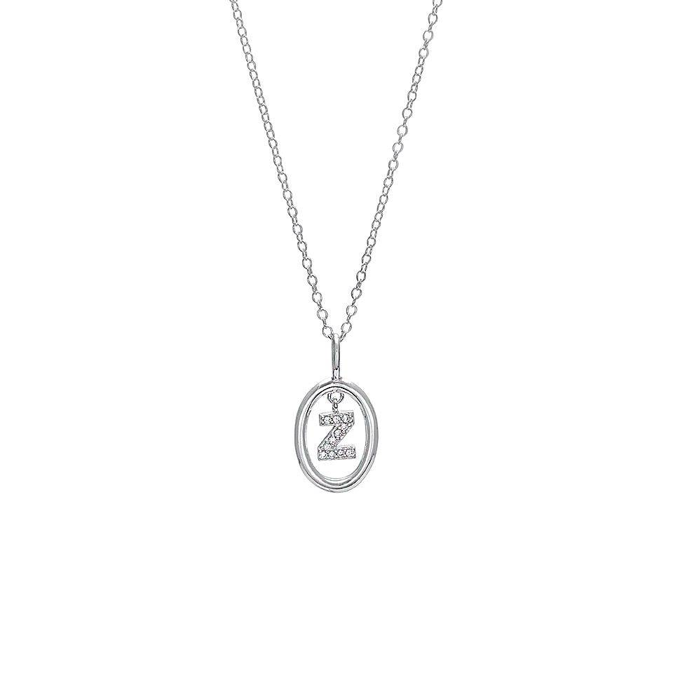 Halsband i äkta silver bokstav Z