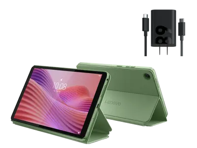Lenovo Tab One 8.7 4GB 64GB + Folio & Adaptor MediaTek Helio G85-processor 2,00 GHz , Android 14 eller senare, 64 GB eMMC 5.1