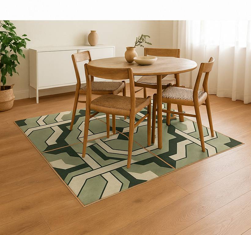 Marockansk geometrisk sammanflätning Vinylmatta Matsal