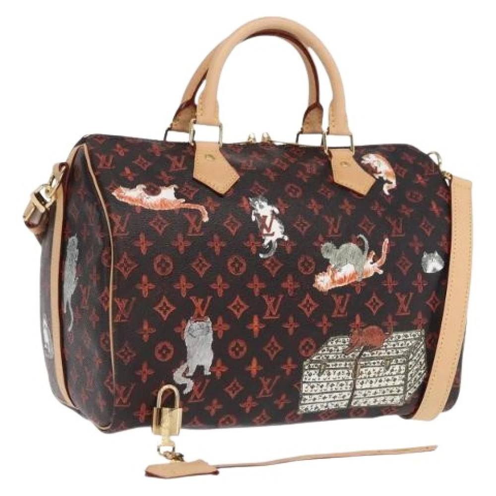 Louis Vuitton Vintage Pre-owned Vintage Canvas Håndtaske - Vintage - Dame - Brun - ONE SIZE -