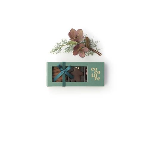 Cocoture Marcipanfigurer & Fyldte Chokolader i grøn æske 60g.
