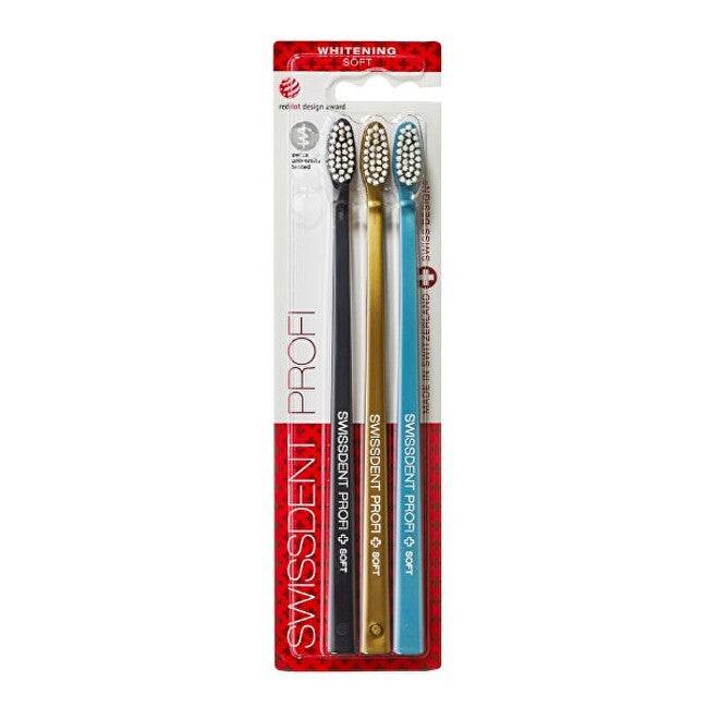Swissdent Mjuk tandborste Profi Whitening Trio