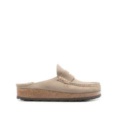 Birkenstock - Naples tofflor i mocka - herr - fårskinn/gummi/kalvmocka - 42 Narrow - Neutral