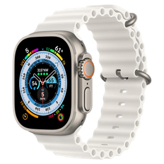 Apple Watch 44mm Silikone Rem Hvid til Serie 4 / 5 / 6