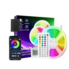 INF 20m RGB LED Strip Lys Kit - EU Stik, Farveskiftende, Fjernbetjening, Perfekt til Hjemmebelysning