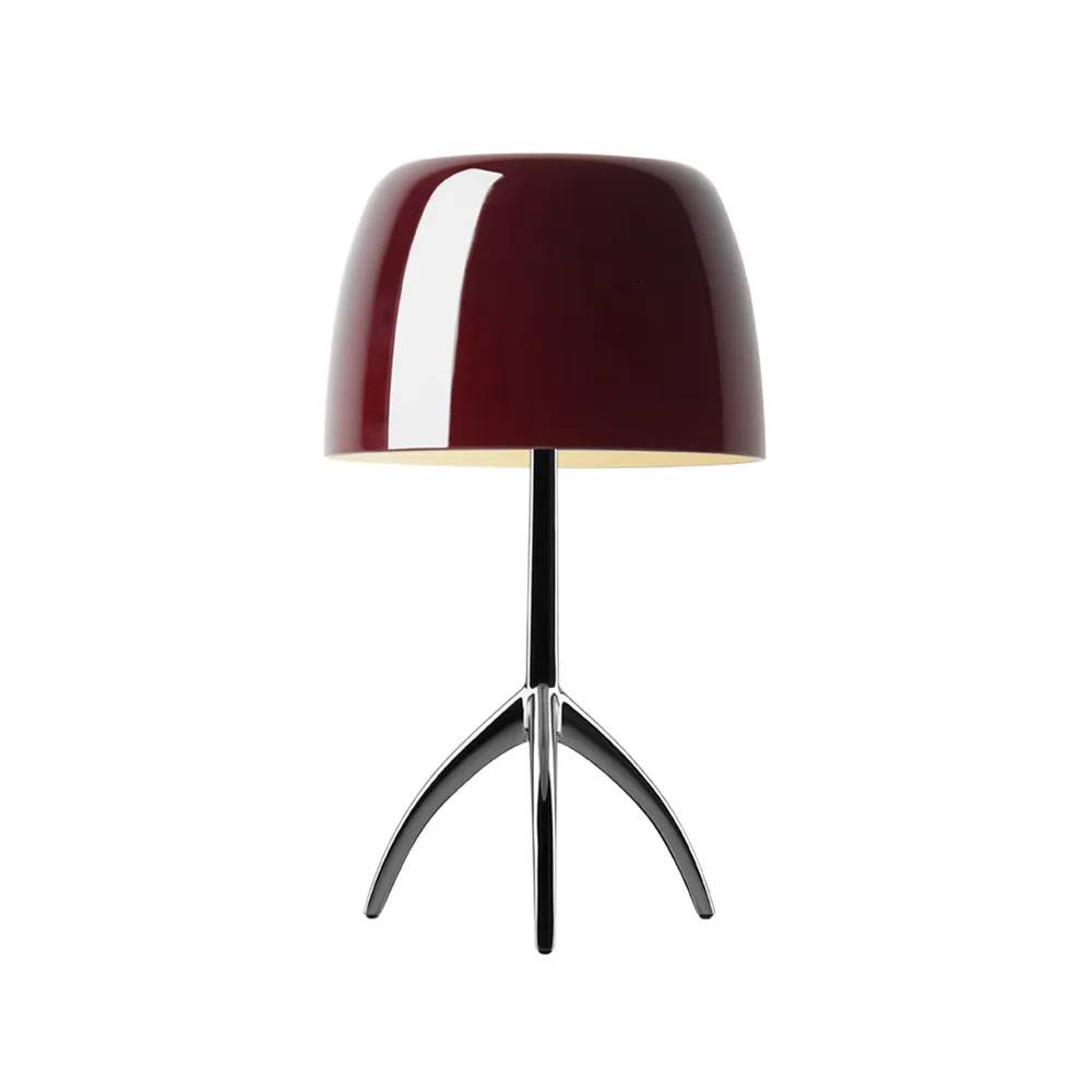Foscarini Lumiere Grande Dimbar bordslampa körsbärsröd, svartkrom - Röd