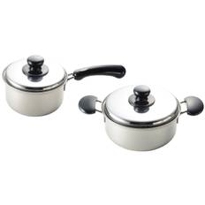 Maruyama Giken Areon Stainless Steel 20cm Pot 16cm Pot Induction and Gas Stove Made in Triple-Layer Double-Handled & Single-Handled (AO-637) -