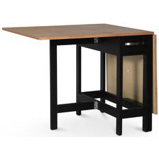 Klaffbord 30/90/150 x 80 cm - svart / ek
