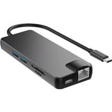 Docka 3.0 usb hub typ c till hdmi 4k vga pd rj45 gigabit lan sd/tf kort hdmi hub adapter station för macbook pro samsung