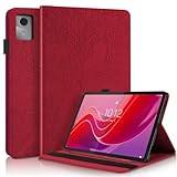 Succtopy-fodral för Lenovo Tab M11 11 tum 2024 (TB330), skyddande fodral PU-läder med pennhållare och stativfunktion för Lenovo Tab M11 fodral rött