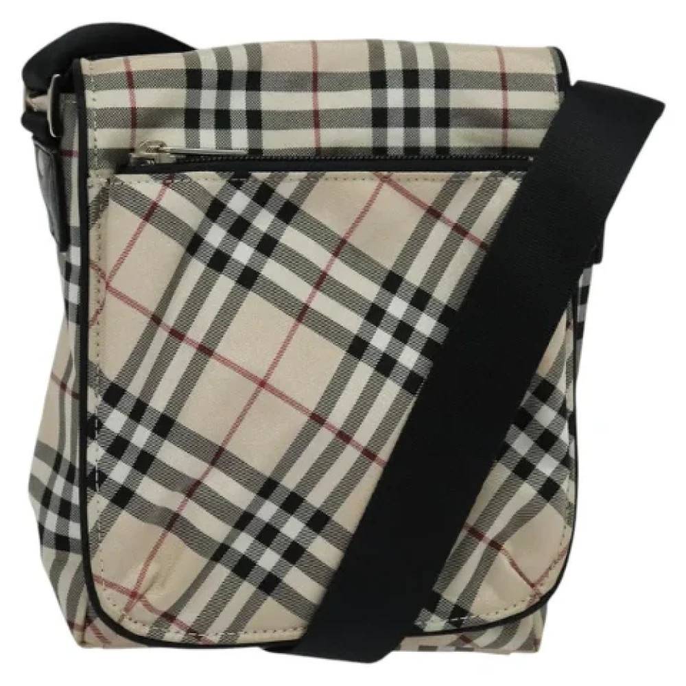 Burberry Vintage Pre-owned nylon skuldertasker - Vintage - Dame - Beige - ONE SIZE - Uld