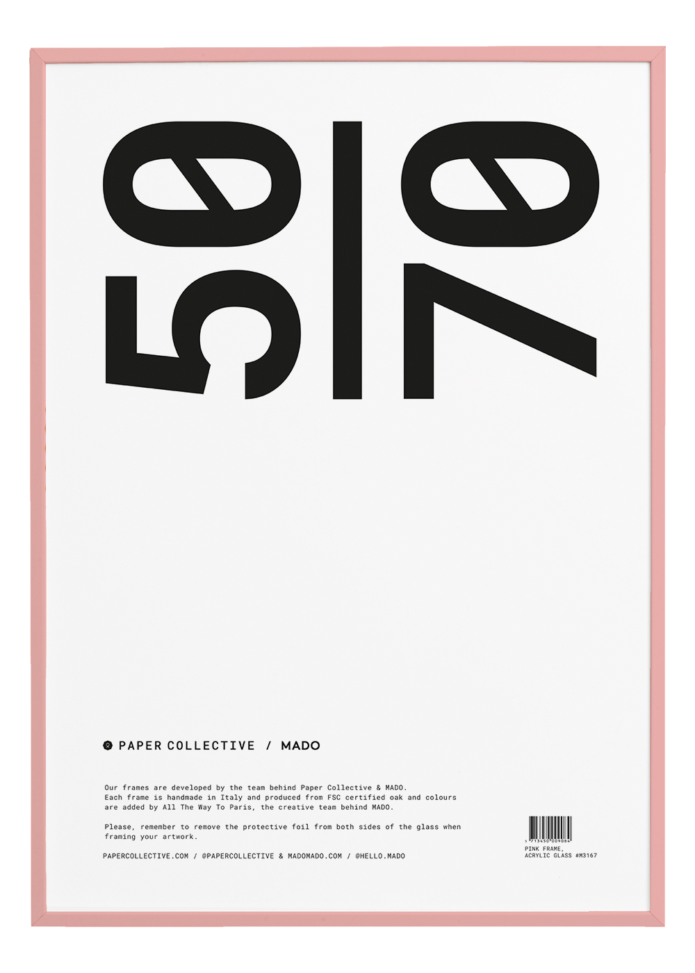 Frame - Pink timber - 50x70 cm (50x70 cm)
