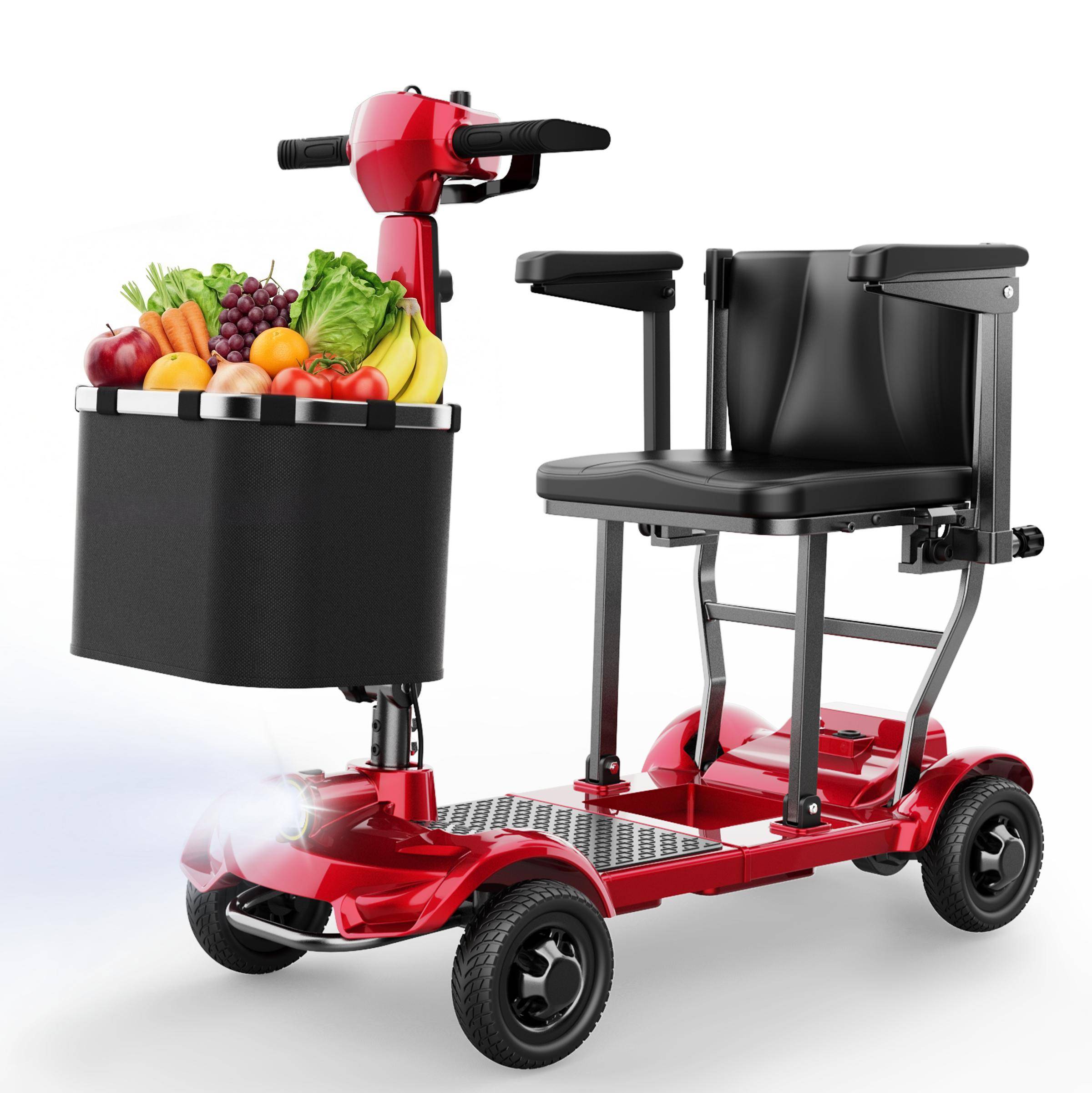 TODIMART X17 4-Wheel Mobility Scooter, Long Range 30–35 km, 20kg Foldable and Lightweight for Adults and Seniors