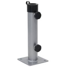 parasolholder til Ø38/48 mm stang stål sølvfarvet