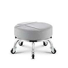 Rolling Stools with 5 Wheels Modern Low Roller Seat Stool for Home Office Men Women Shop Kitchen Garage or Sofa Foot Rest,C (A) (B)