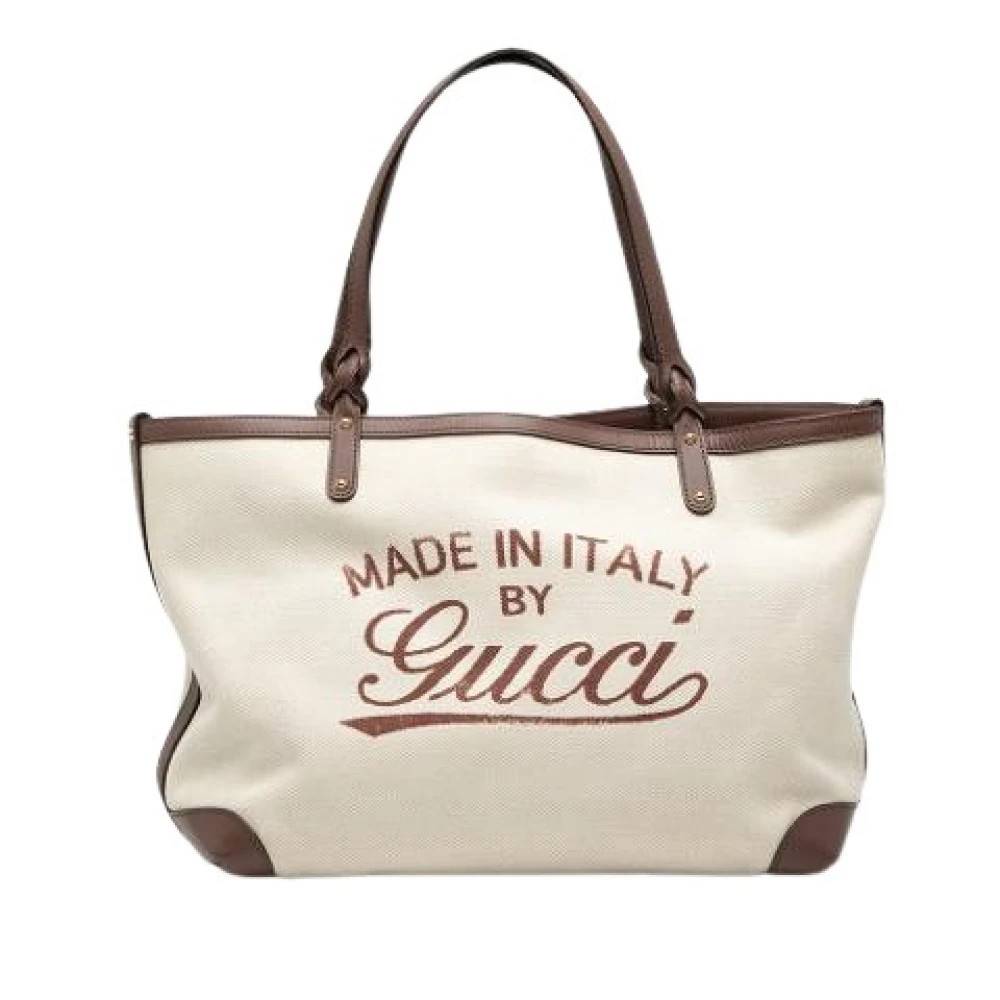 Gucci Vintage Pre-owned Vintage Tote Bag - Vintage - Dame - Hvid - ONE SIZE -